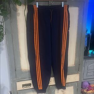 adidas Navy Pants with Orange Accent Stitching